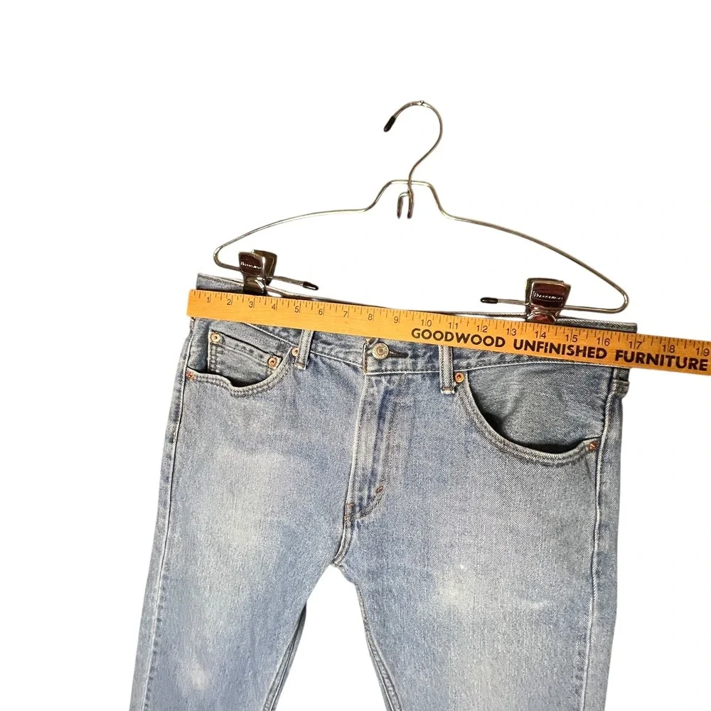 Mens Levi's 505 Straight Fit Jeans Light‎ Wash VTG Denim 33x32 Fit 33x30 Grunge